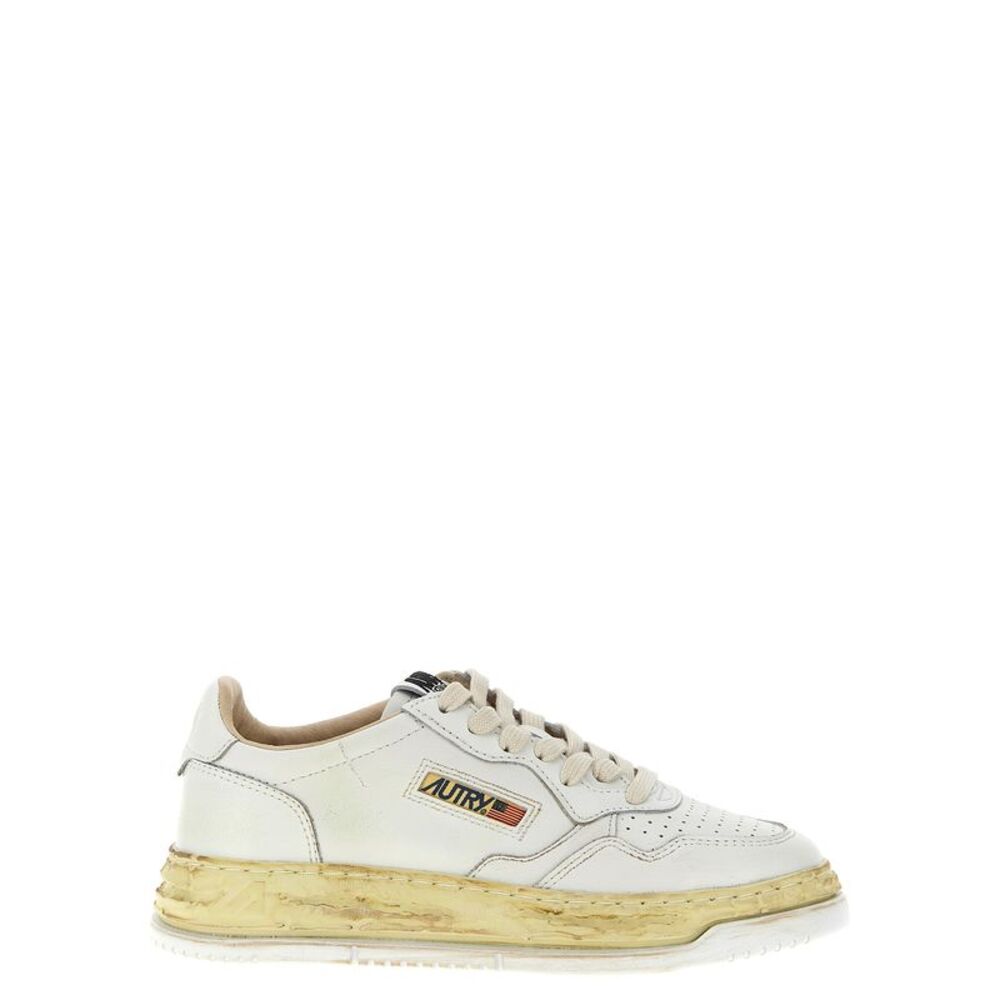 Autry White Goatskin Chunky Women's Sneakers